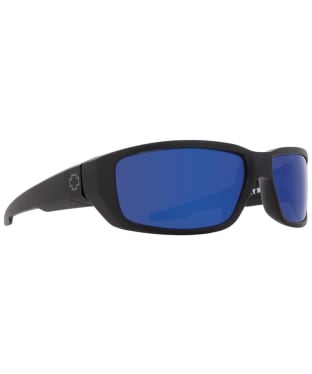 SPY Dirty Mo Sunglasses - Matte Black - Happy Bronze Polar With Blue Spectra Mirror - Matte Black