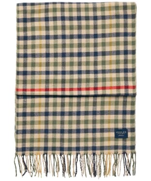 Women's Joules Langtree Checked Scarf - Beige / Ivy Check