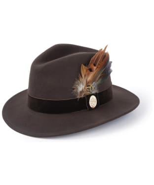 Women’s Hicks & Brown The Chelsworth Fedora - Bronze Luxe Feather - Brown