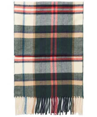 Women's Joules Langtree Checked Scarf - Green Check