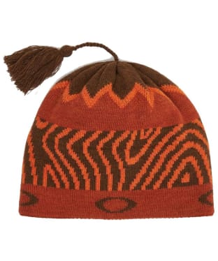Oakley TC Nordic Tassle Knitted Beanie Hat - Orange Norway Pattern