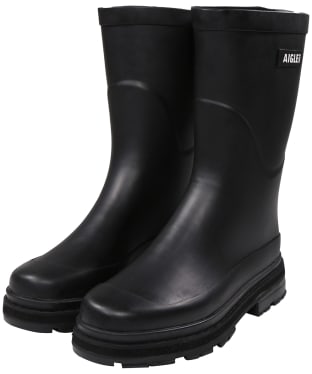 Women’s Aigle Mid Height Rain Wellington Boots - Black
