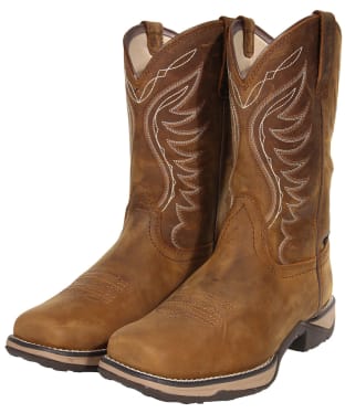 Women's Ariat Anthem Waterproof Western Leather Boots - Distressed Brown