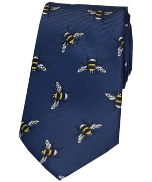 Men's Soprano Bumble Bees Silk Tie - Navy
