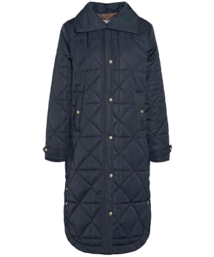 Barbour Womens Reversible Cedar Trench - Dark Pearl/ Stone