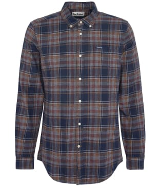Men's Barbour Eddleston Long Sleeve Tailored Cotton Shirt - Navy