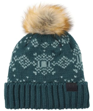 Women's Ariat Patrona Intarsia Knit Beanie Hat - Reflecting Pond / Arctic