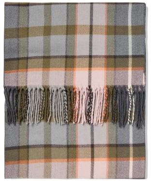 Women's Joules Langtree Checked Scarf - Grey Check