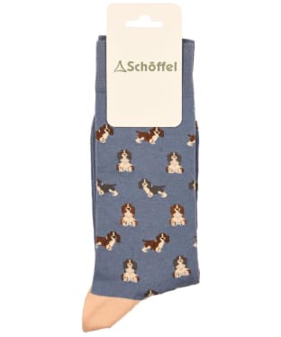 Men’s Schöffel Single Cotton Socks - Blue Spaniel