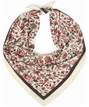 Women's Joules Elsie Printed Square Scarf - Creme Ditsy