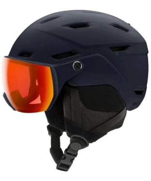 Smith Survey Ski, Snowboarding Helmet with ChromaPop Visor - Matte Midnight Navy