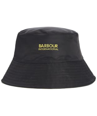 Men's Barbour International Ripley Reversible Waterproof Bucket Hat - Black / Yellow