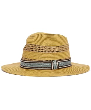 Men's Barbour Haydon Fedora Summer Hat - Tan / Green