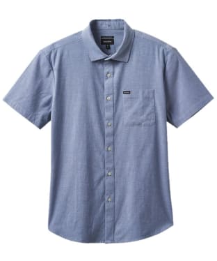 Men's Brixton Charter Oxford Short Sleeve Woven Shirt - Light Blue Chambray