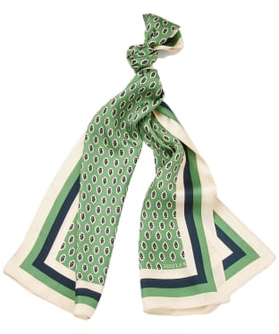 Women's Joules Windsor Silk Scarf - Green