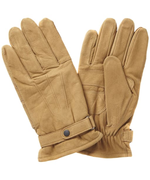 Men's Barbour Leather Thinsulate Gloves - Tan