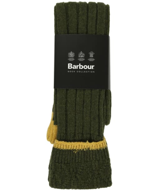 Barbour Contrast Gun Stockings- Olive | Gold