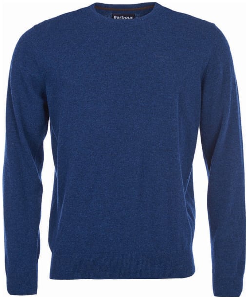 Mens Barbour Essential Lambswool Crew Neck Sweater - Deep Blue