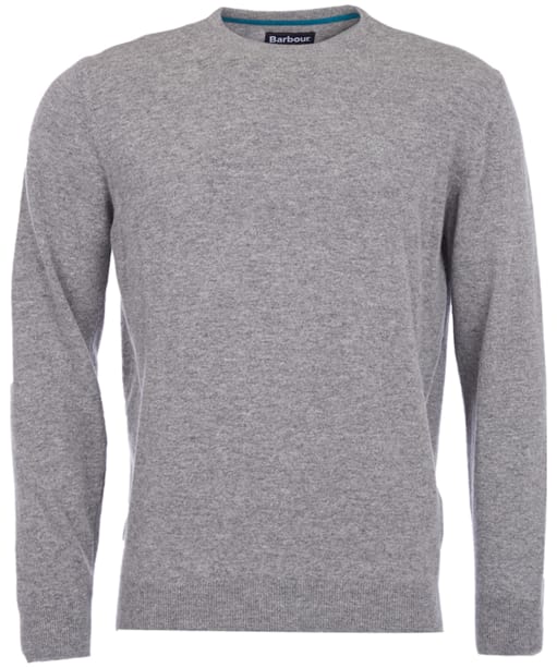 Mens Barbour Essential Lambswool Crew Neck Sweater - Grey Marl 