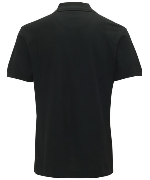 Mens Barbour Tartan Pique Polo Shirt - Black
