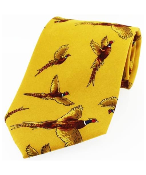 Men's Soprano Large Flying Pheasant Tie - Mustard