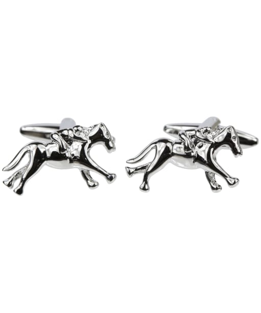Men's Soprano Horse and Jockey Cufflinks - Silver