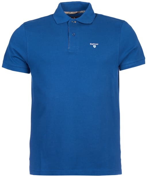Barbour Mens Tartan Pique Polo Shirt - Deep Blue