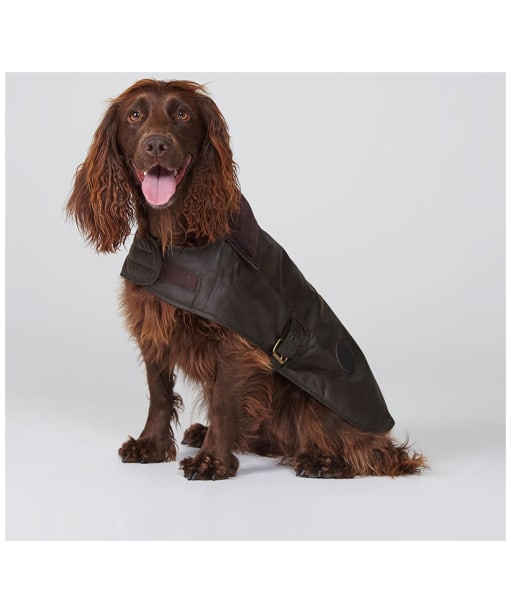 Barbour Waxed Cotton Dog Coat - Olive