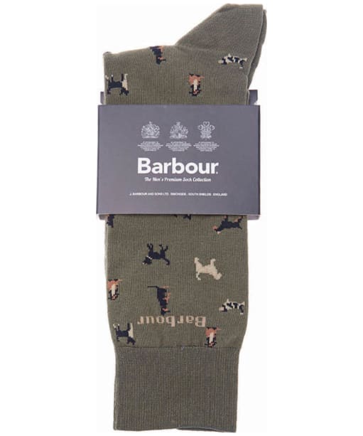 Men's Barbour Mavin Socks - Mid Olive / Dog