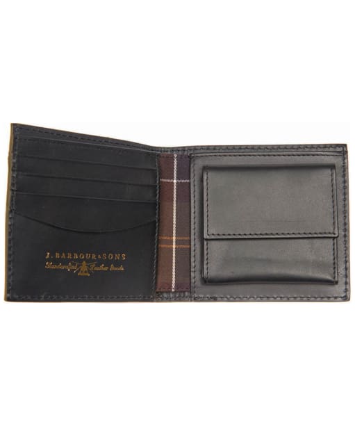 Men's Barbour Grain Leather Wallet - Black