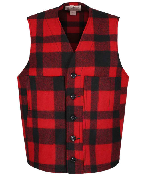 Men’s Filson Mackinaw Wool Vest - Red / Black Plaid