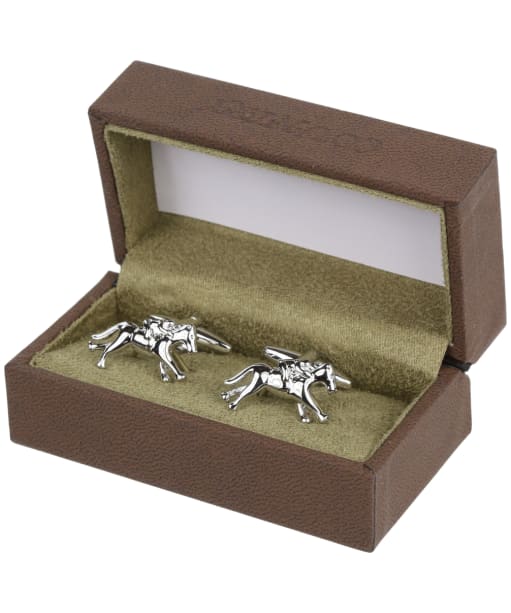 Men's Soprano Horse and Jockey Cufflinks - Silver