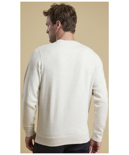 Men’s Barbour Prep Logo Crew Neck Sweater - Ecru Marl
