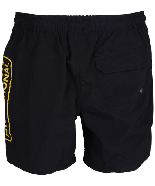 Men's Barbour International Large Logo Swim Shorts - Black