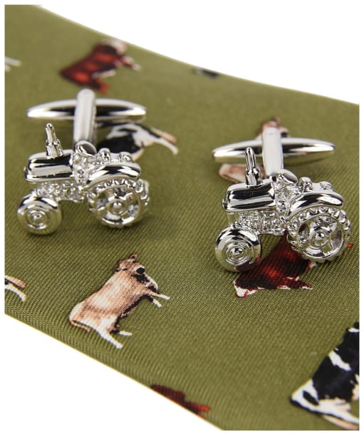 Men’s Soprano Breed of Cows Tie and Cufflink Set - Green