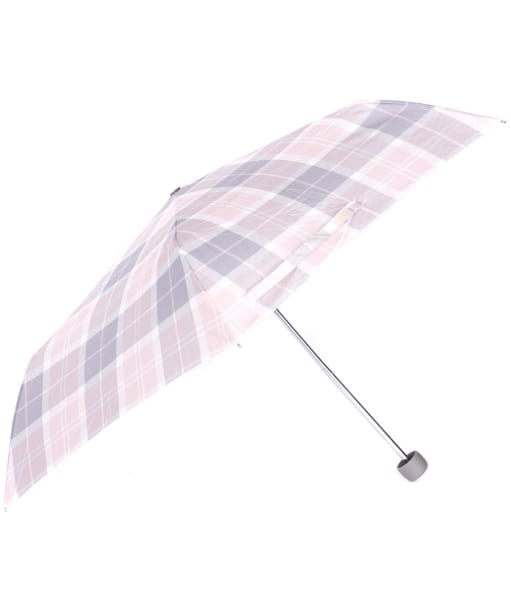 Women’s Barbour Portree Umbrella - Pink / Grey Tartan