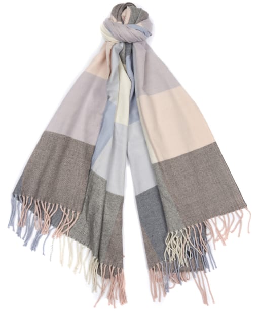 Women’s Barbour Pastel Check Scarf - Blue / Pink / Grey