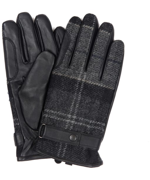Men’s Barbour Newbrough Tartan Gloves - Black / Grey