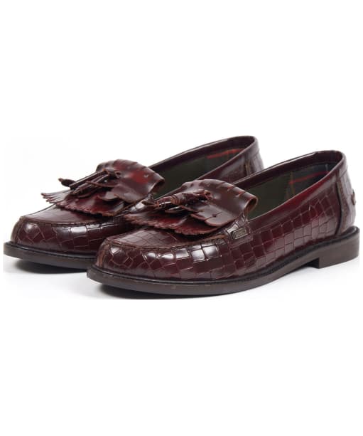 barbour olivia loafers black