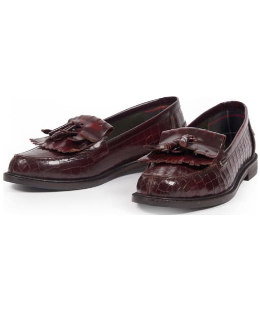 barbour olivia loafers black