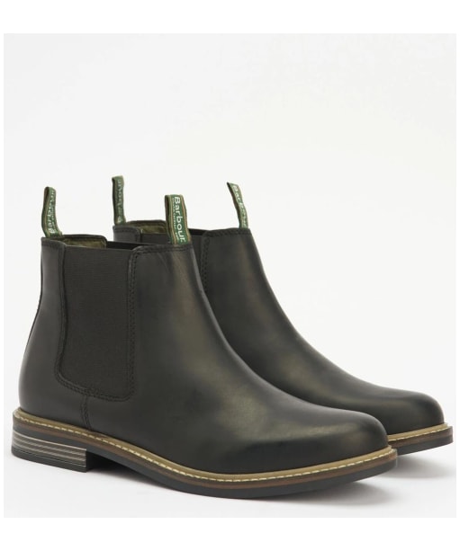 barbour farsley leather chelsea boots in black