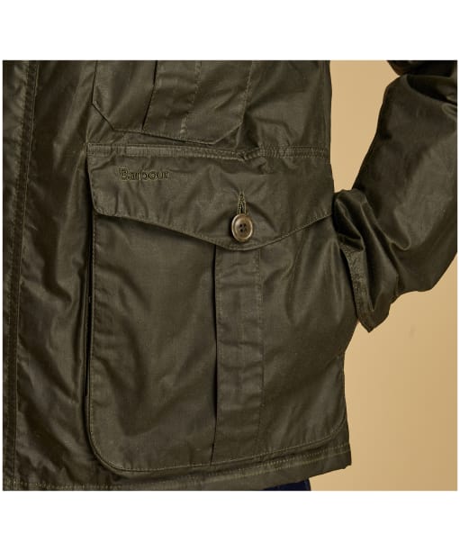 Barbour dalby waxed cotton jacket top