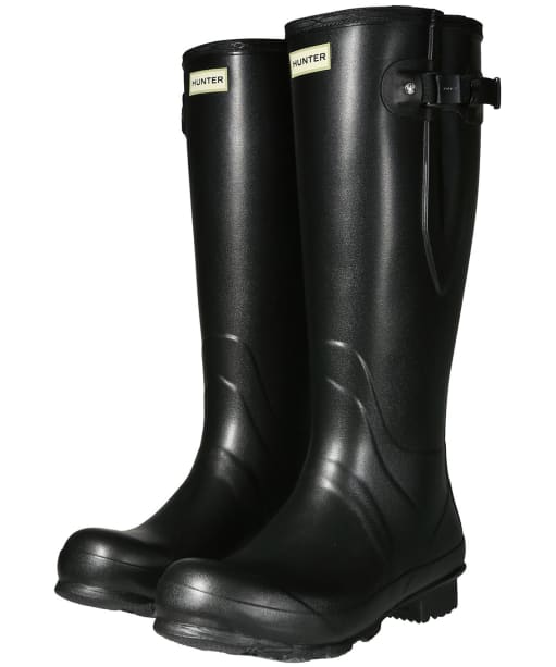 Men’s Hunter Field Side Adjustable Neoprene Wellington Boots - Black