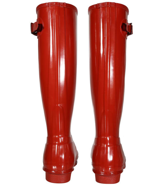 Women's Hunter Original Tall Gloss Wellington Boots - Military Red