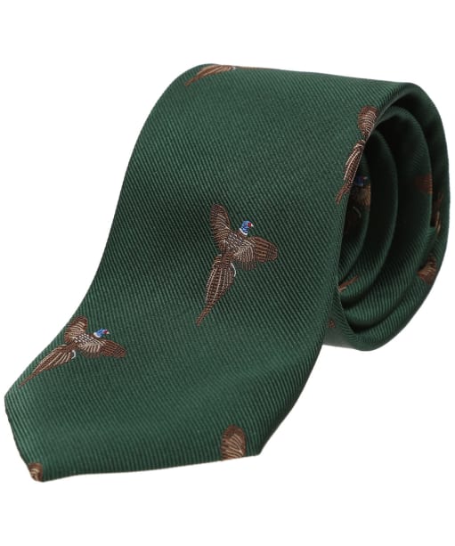 Men’s Soprano Flying Pheasants Tie and Cufflink Set - Green