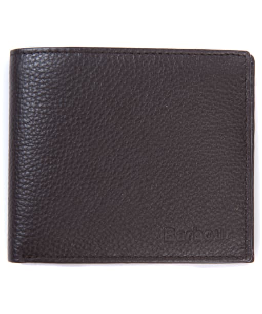 Men's Barbour Amble Leather Billfold Wallet - Dark Brown