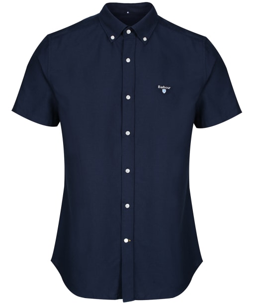Men's Barbour Oxford 3 Short Sleeved Tailored Shirt - Navy