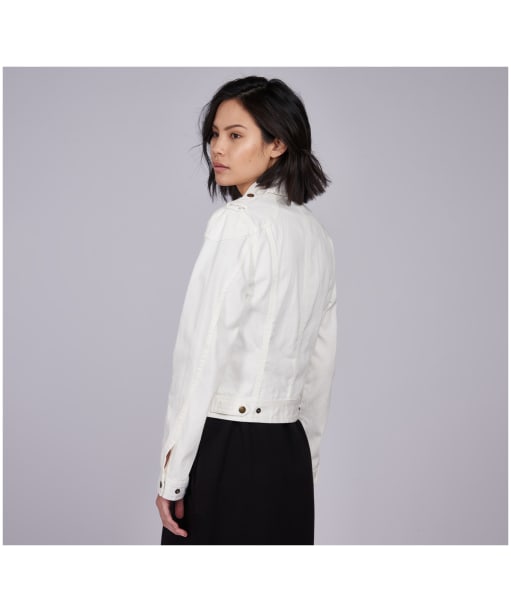 Women’s Barbour International Durness Casual Denim Jacket - White