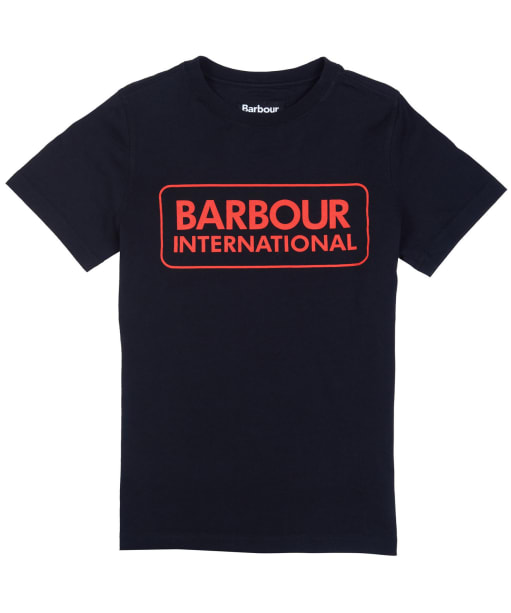 Boy's Barbour International Essential Large Logo Tee, 6-9yrs - New Black