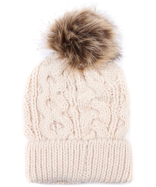 Women's Barbour Penshaw Cable Beanie - Blush Pink